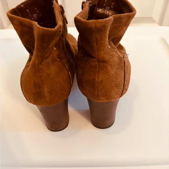 Brown Suede Ankle Boots - Picture 2 of 3